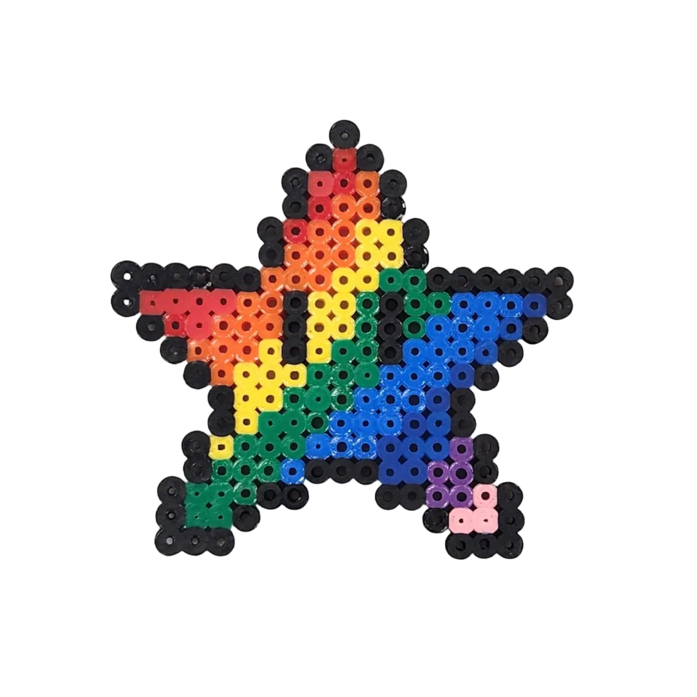 Pixel Art - Rainbow Power-Up Star (Super Mario)