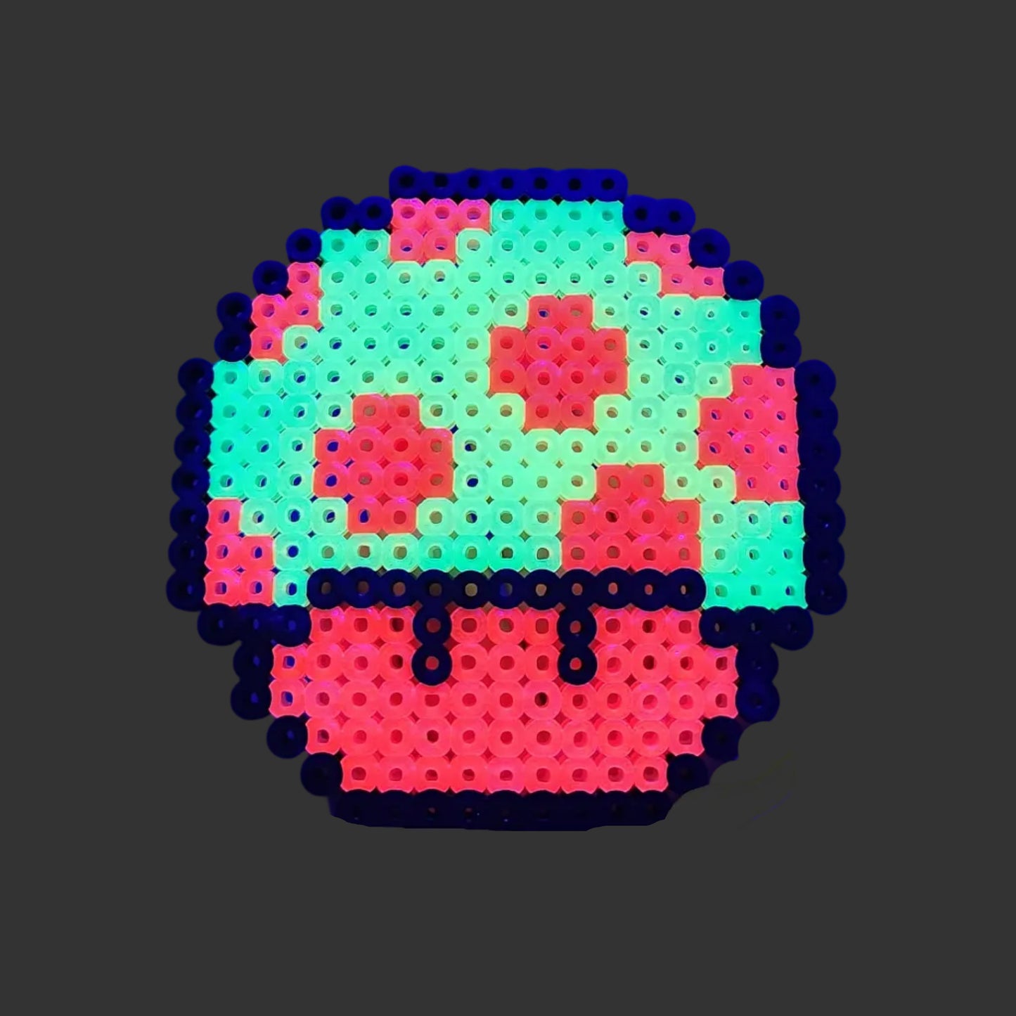 Pixel Art - Neon Mushrooms (Super Mario Bros)