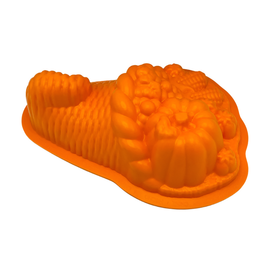 Silicone Cornucopia Mold Orange