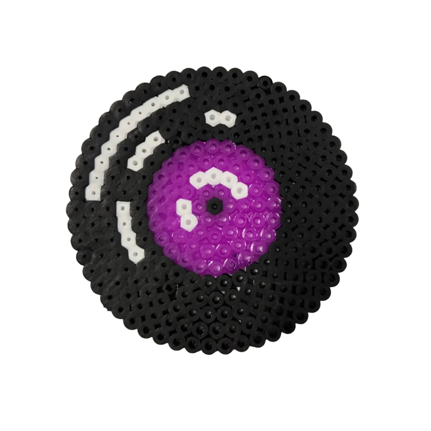 Vinyl Disc White Reflections Pixel Art