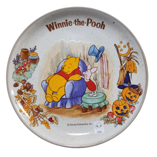 Winnie & Piglet Halloween Small Ceramic Plate - Winnie The Pooh