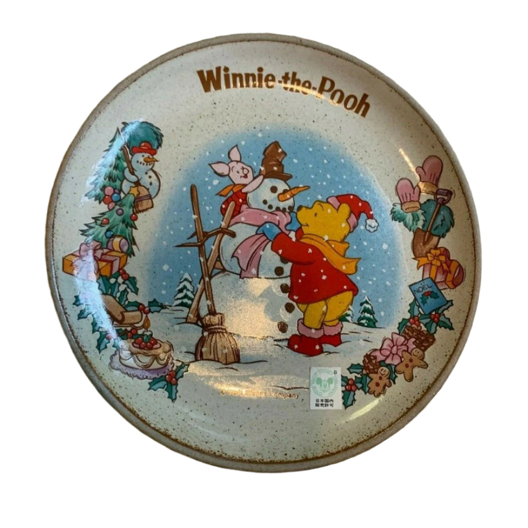 Winnie The Pooh Snowman Small Ceramic Plate - Winnie The Pooh