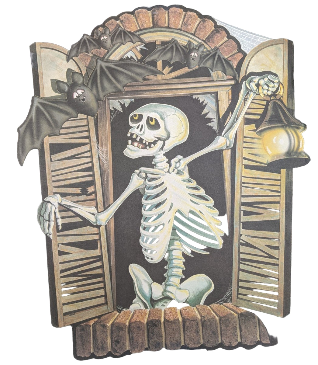 Haunted Window & Skeleton Cutout
