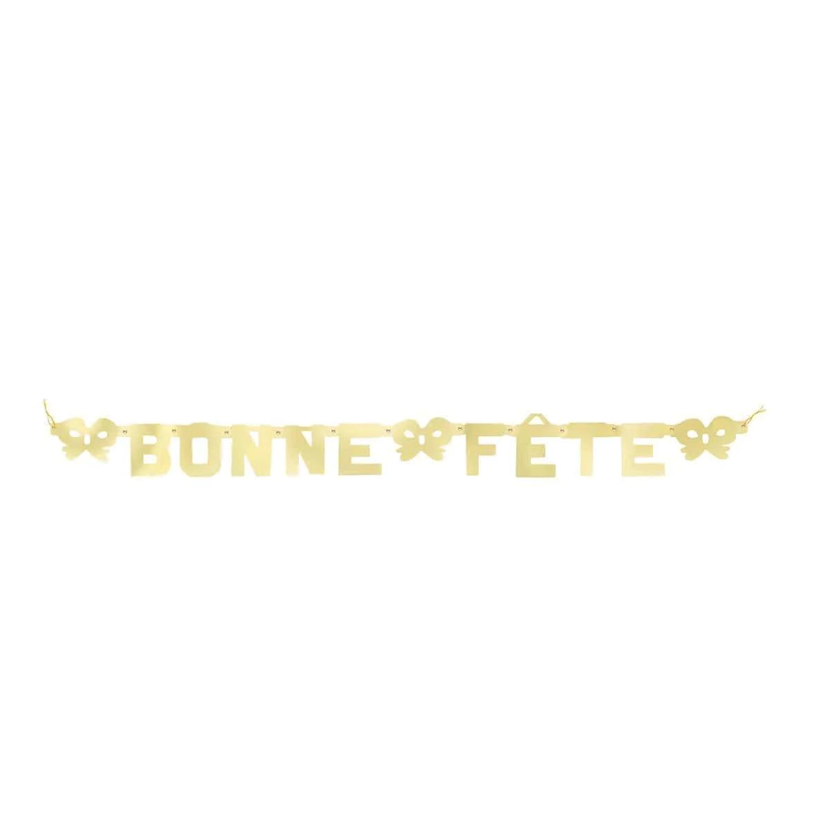 Bonne Fête Deluxe Gold Banner