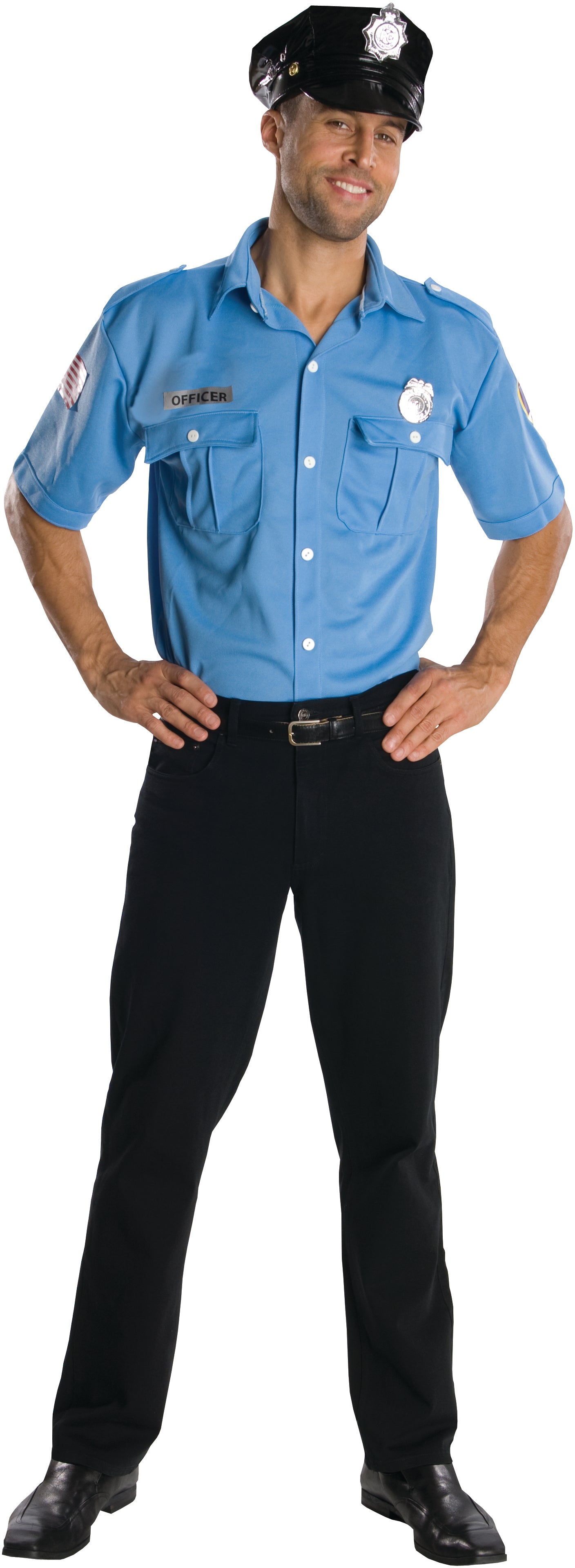 Police Officer Light Blue Adult Costume