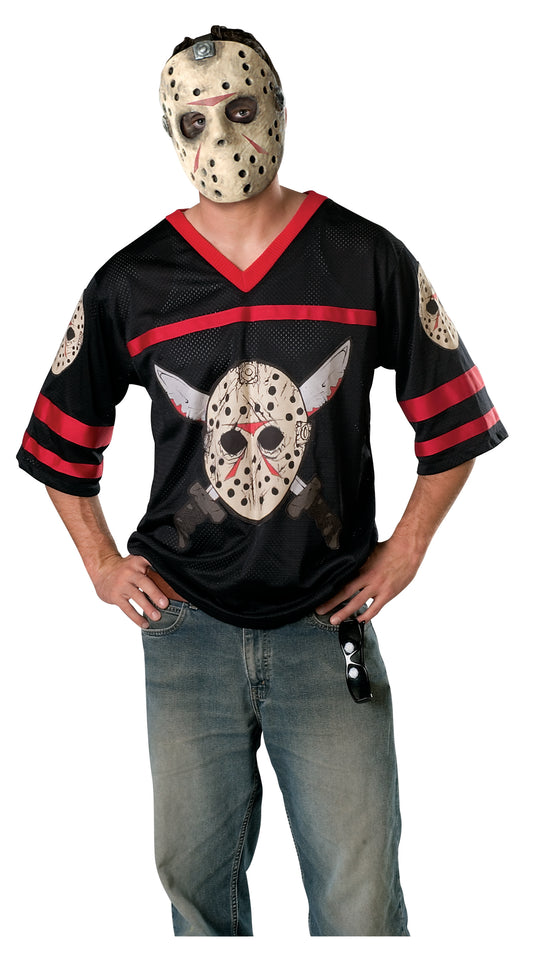 Hockey Jersey Jason Voorhees Costume Top and Mask - Friday the 13th